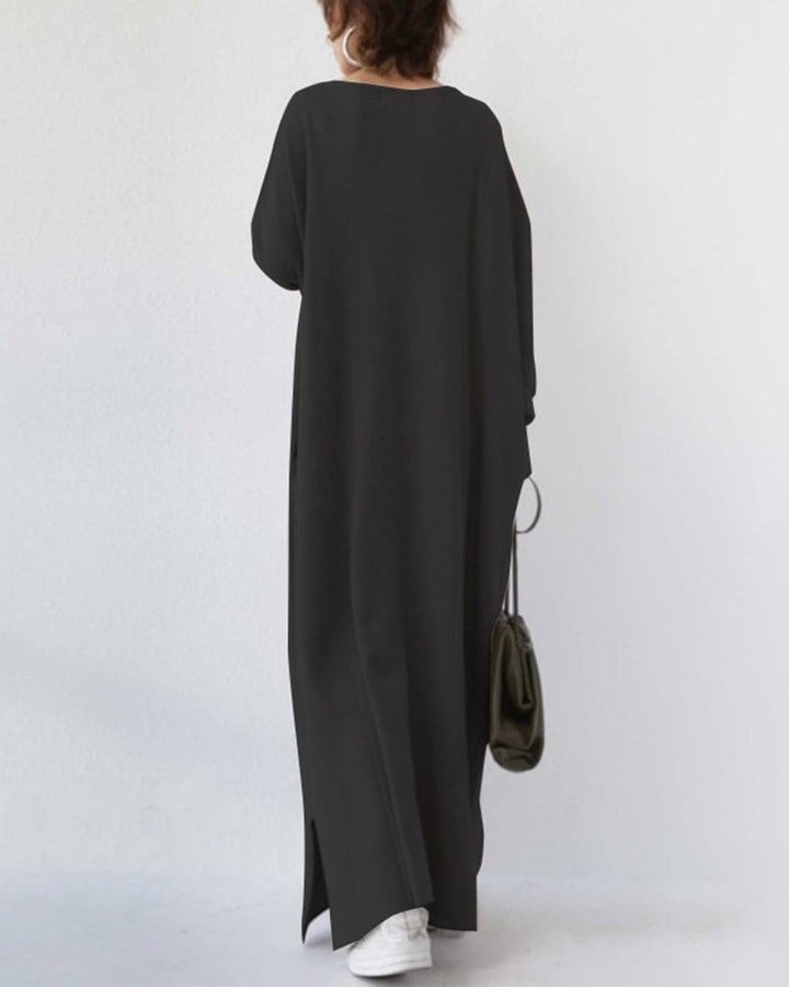 Eudora - Elegant and Casual V-Neck Dress