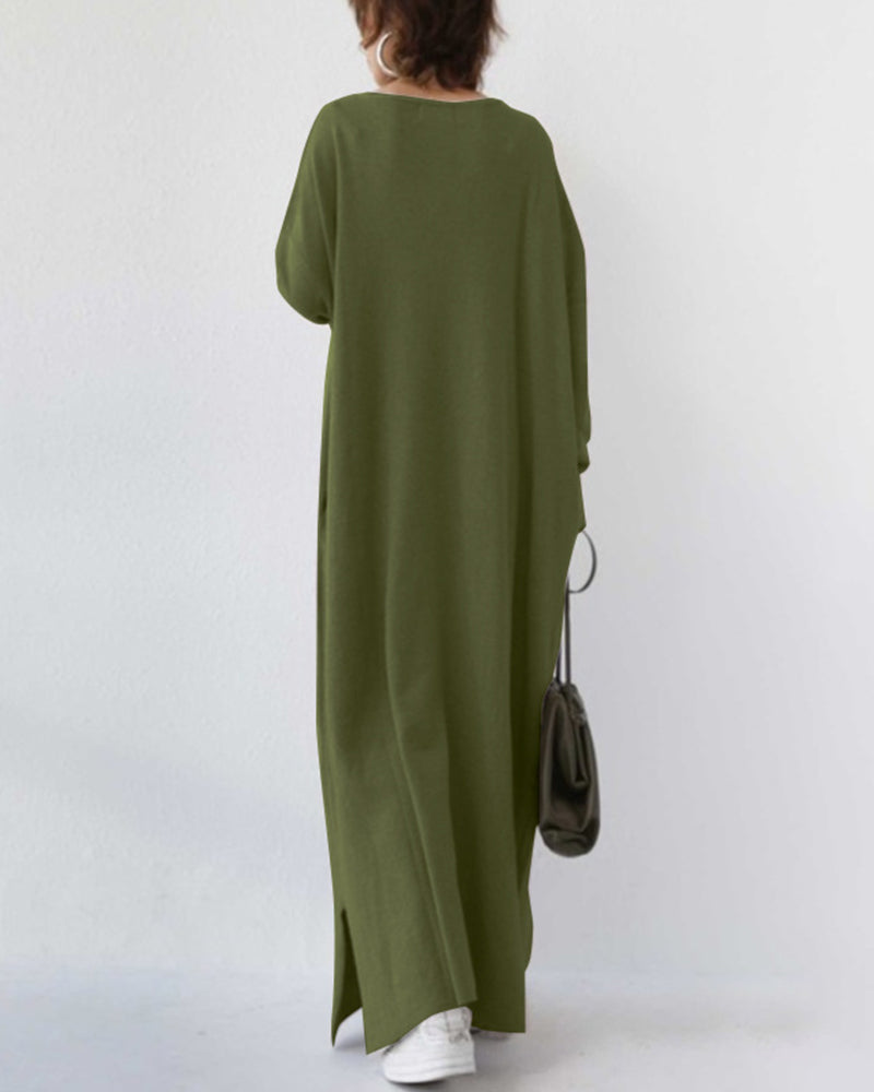 Eudora - Elegant and Casual V-Neck Dress