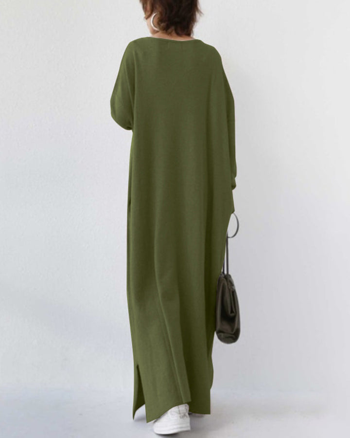 Eudora - Elegant and Casual V-Neck Dress