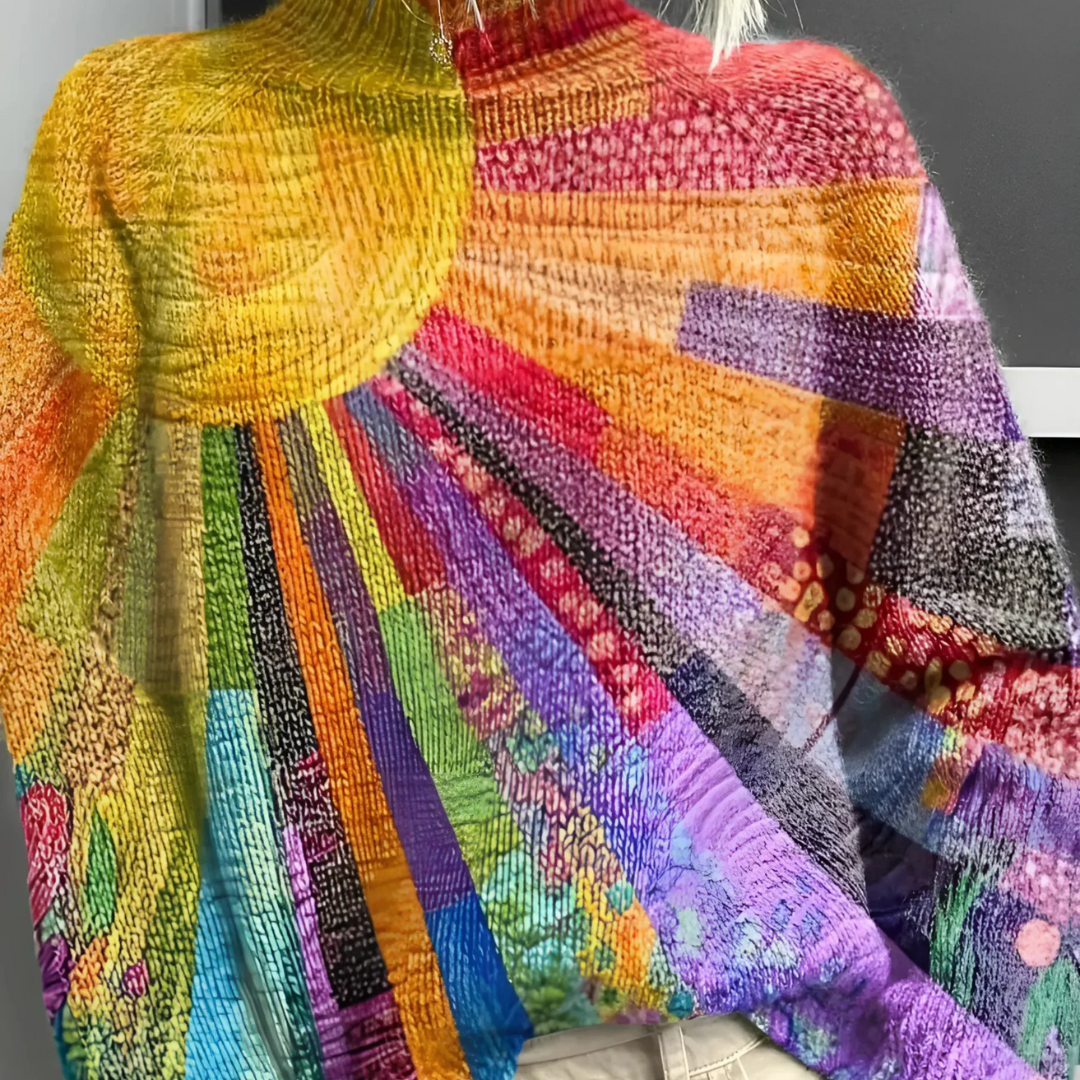 Ada | Colorful and Lively Turtleneck Sweater