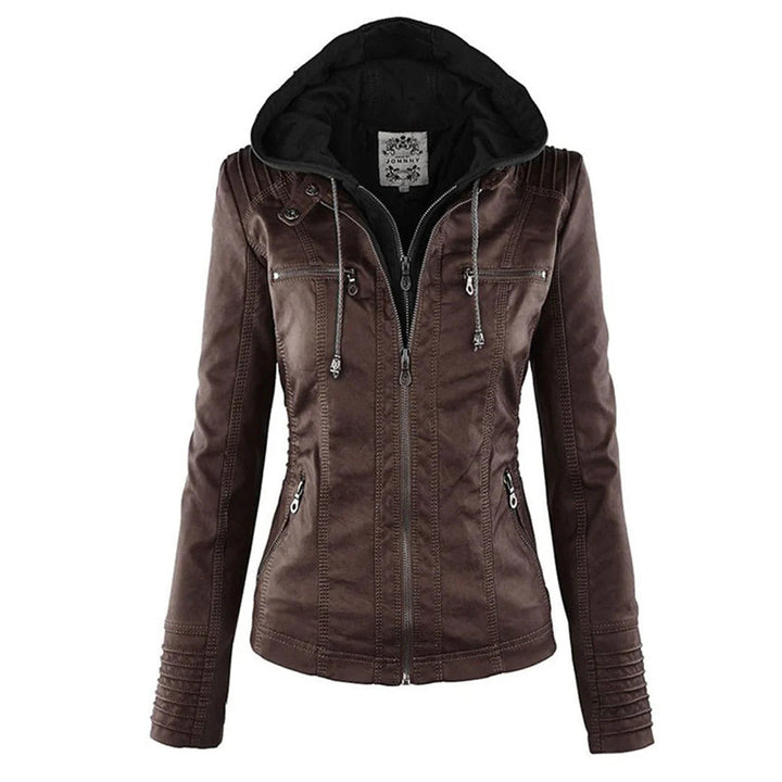 Lisa | Weatherproof Women's Leather Jacket with Hood