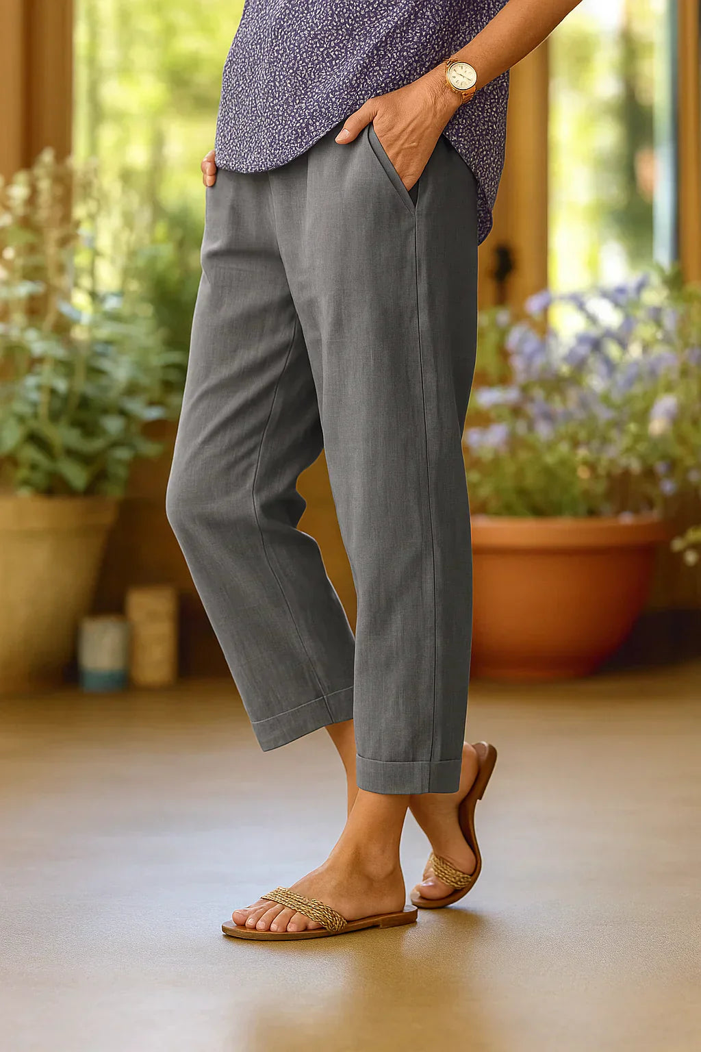 The Jelena - Relaxed Cotton Linen Pants (1+1 FREE)