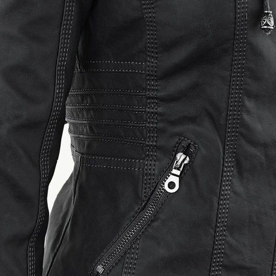 Lisa | Weatherproof Women's Leather Jacket with Hood