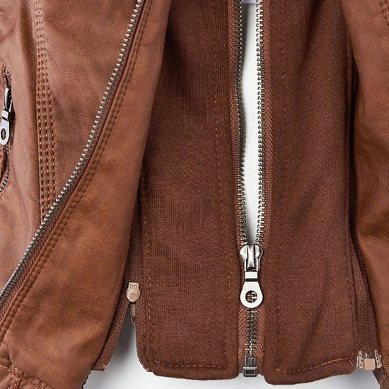 Lisa | Weatherproof Women's Leather Jacket with Hood