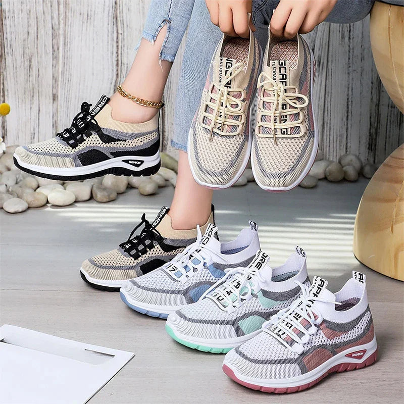 Selina | Breathable Lace-Up Shoes – Ideal for Walking and Running