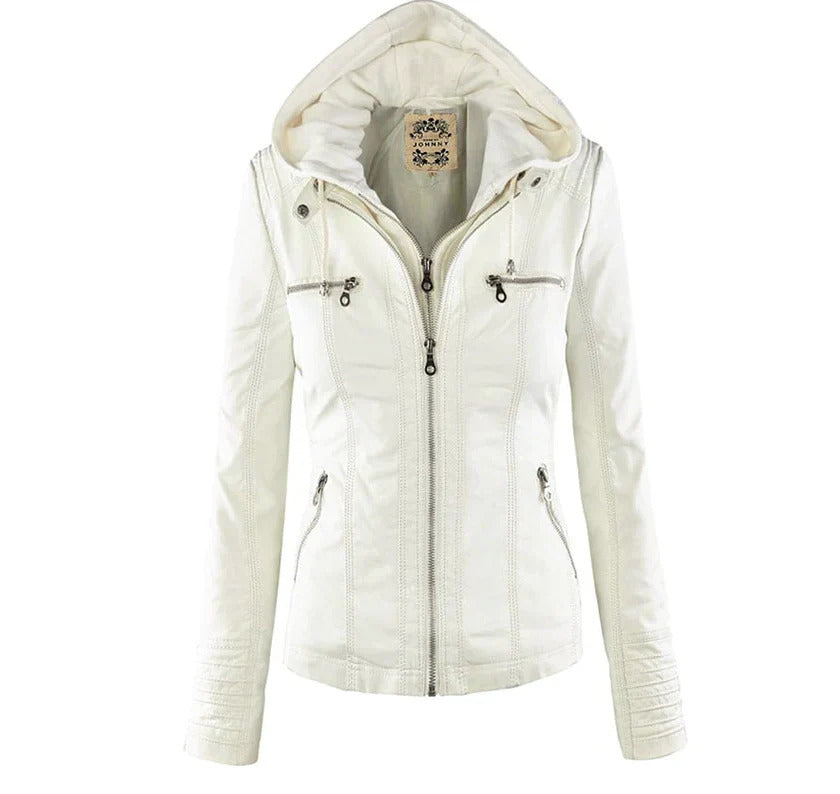 Lisa | Weatherproof Women's Leather Jacket with Hood