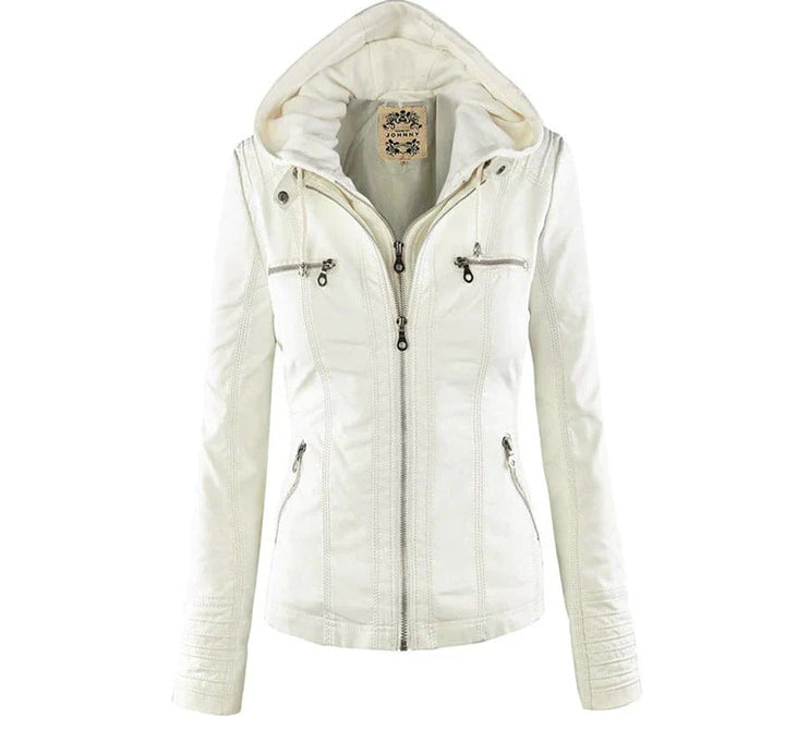 Lisa | Weatherproof Women's Leather Jacket with Hood
