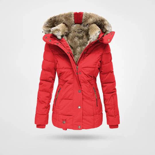 Elvira™ – Winter Jacket with Fur Collar and Slim Fit