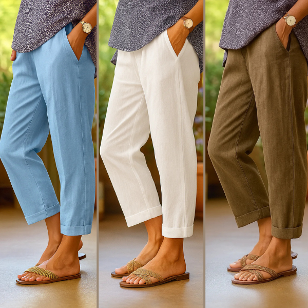 The Jelena - Relaxed Cotton Linen Pants (1+1 FREE)