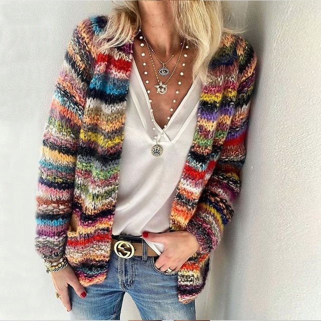 Nerina | Cozy Multicolor Cardigan