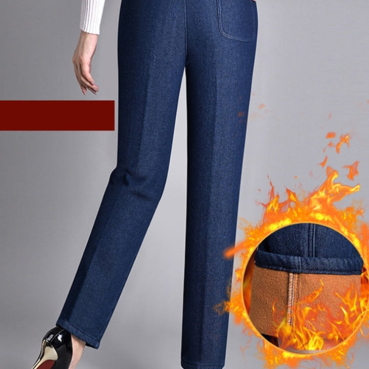 Maira | Women's Jeans with Side Pockets and Elastic Waist