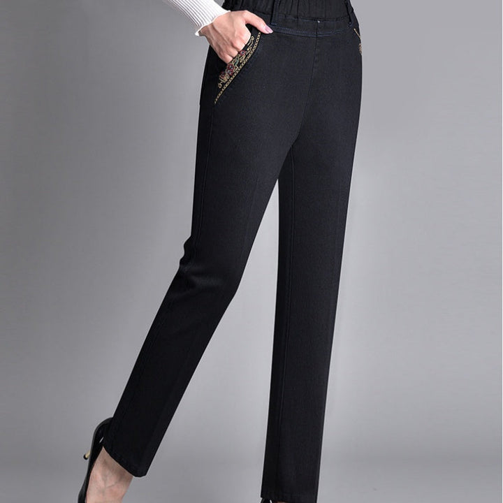 Maira | Women's Jeans with Side Pockets and Elastic Waist